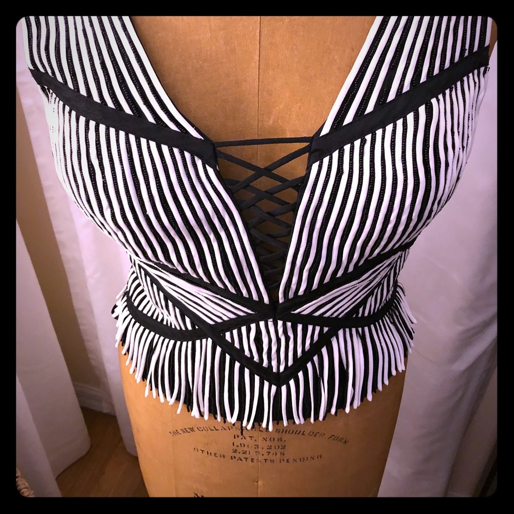 Alberto Makali super sexy vintage beaded shirt!